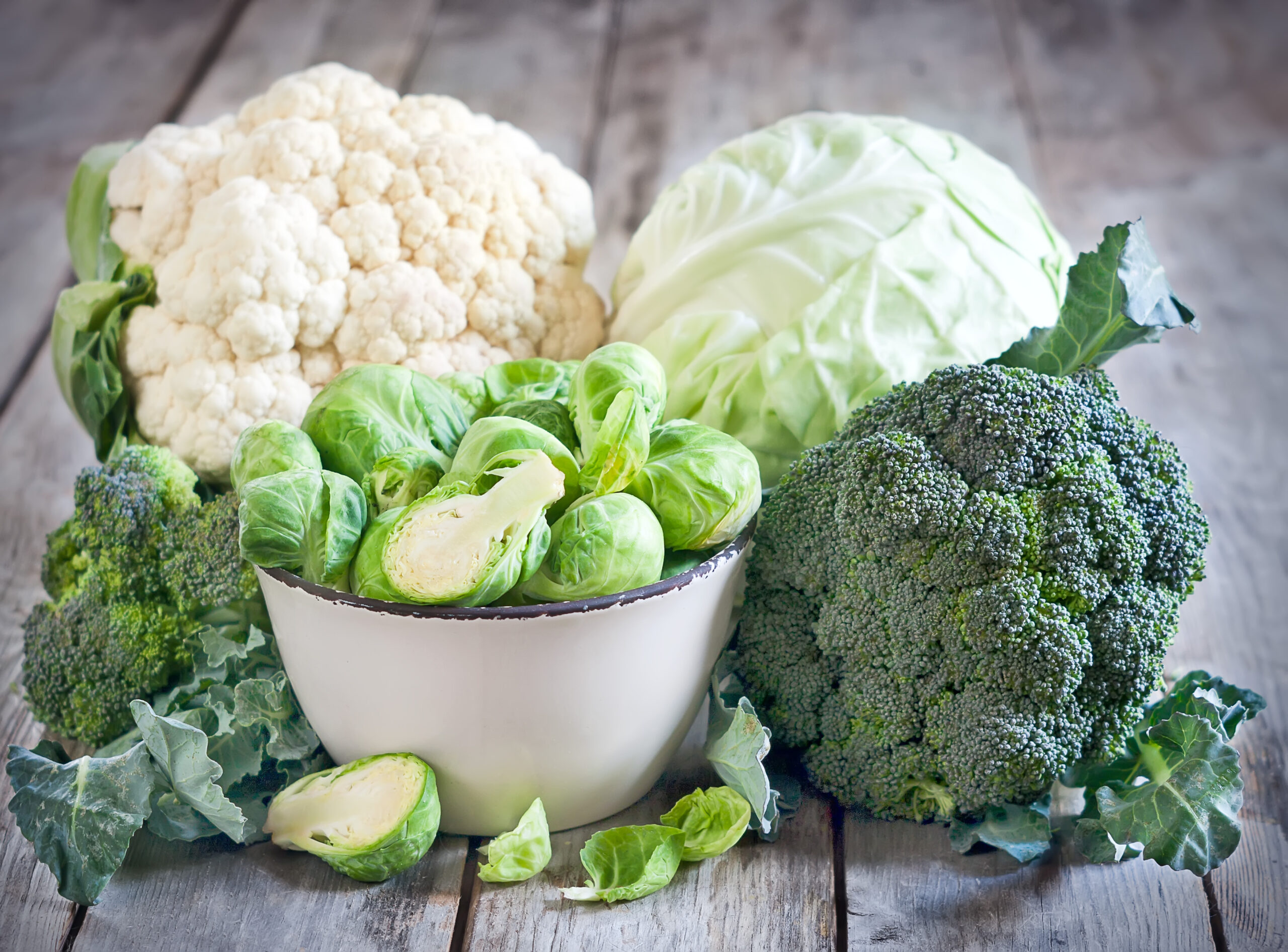 Assortment of cabbages