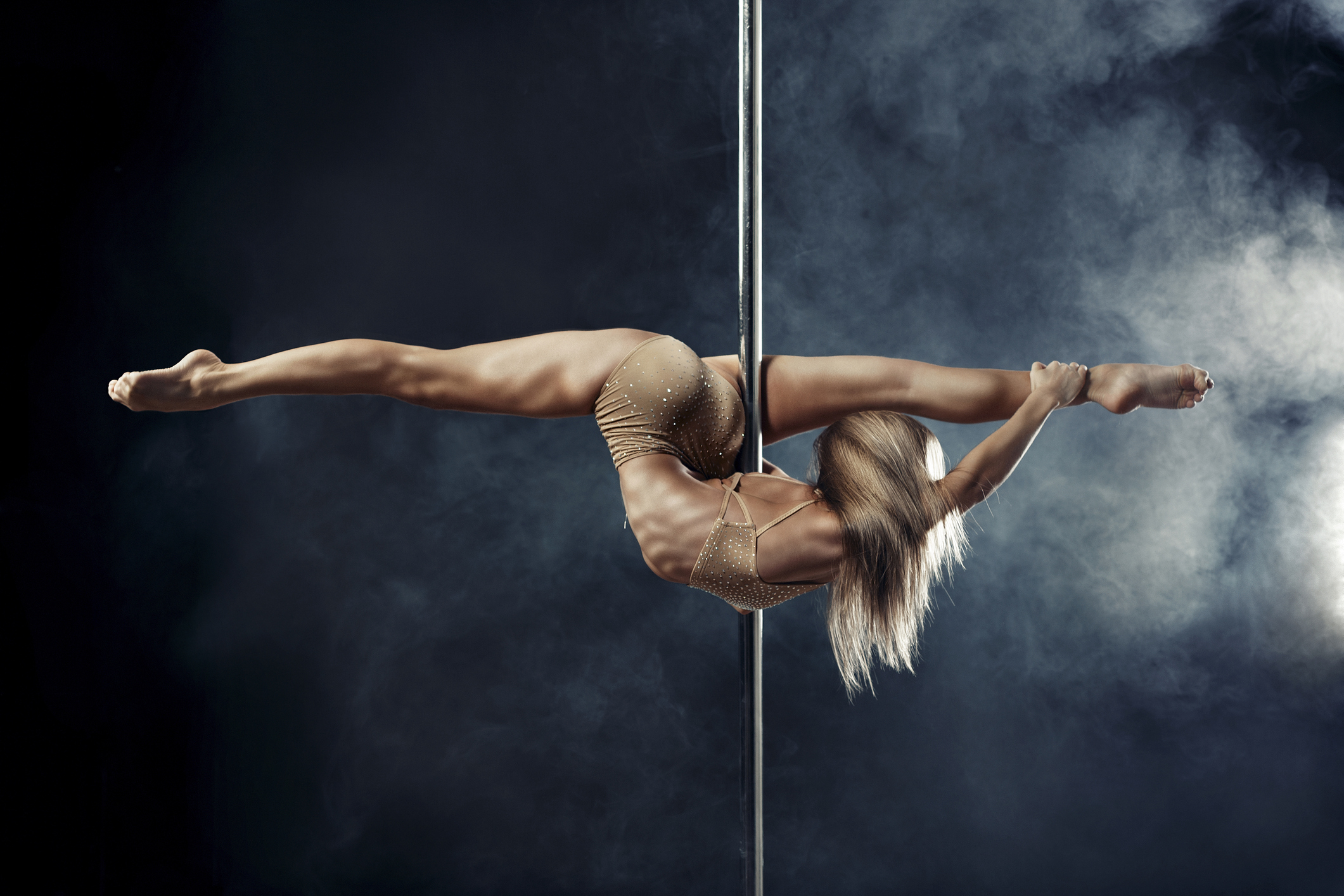 Pole dance woman