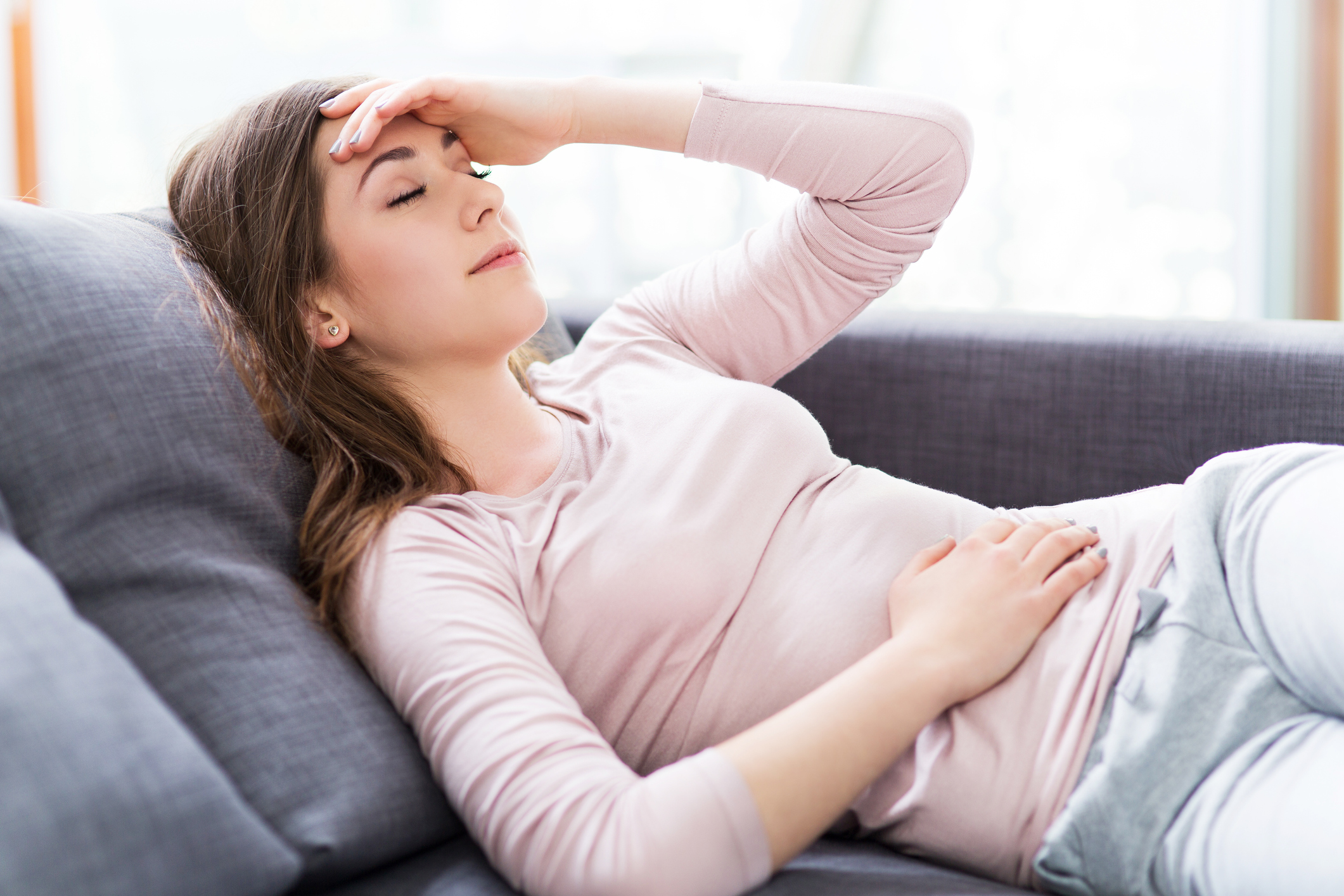 Woman with headache