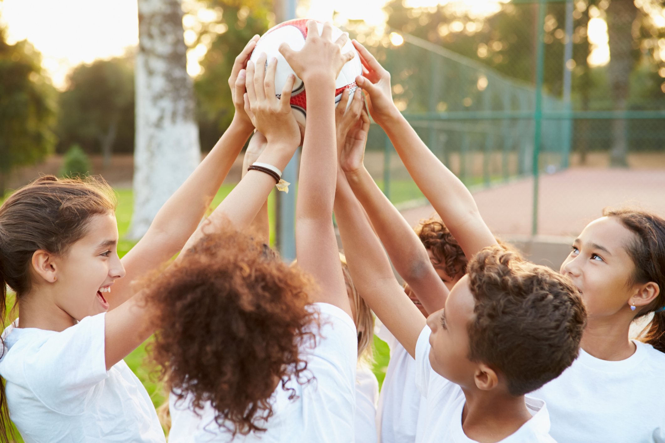 Youth Football Team Training Together