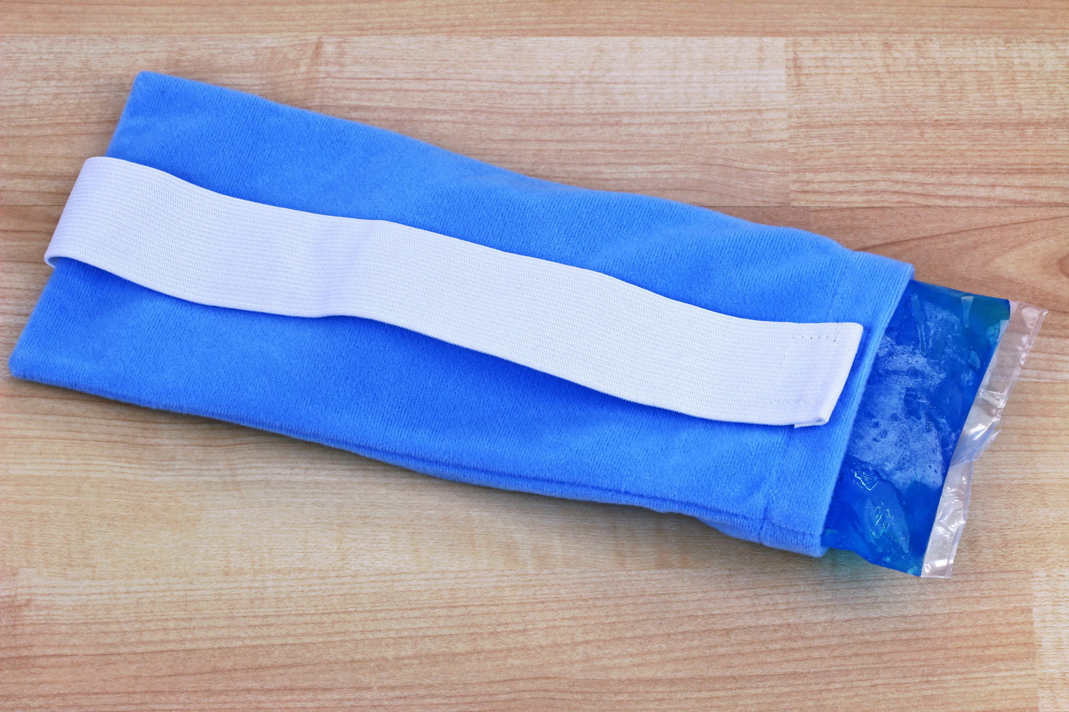 Soft gel-filled cold and hot pack inside a fabric pouch