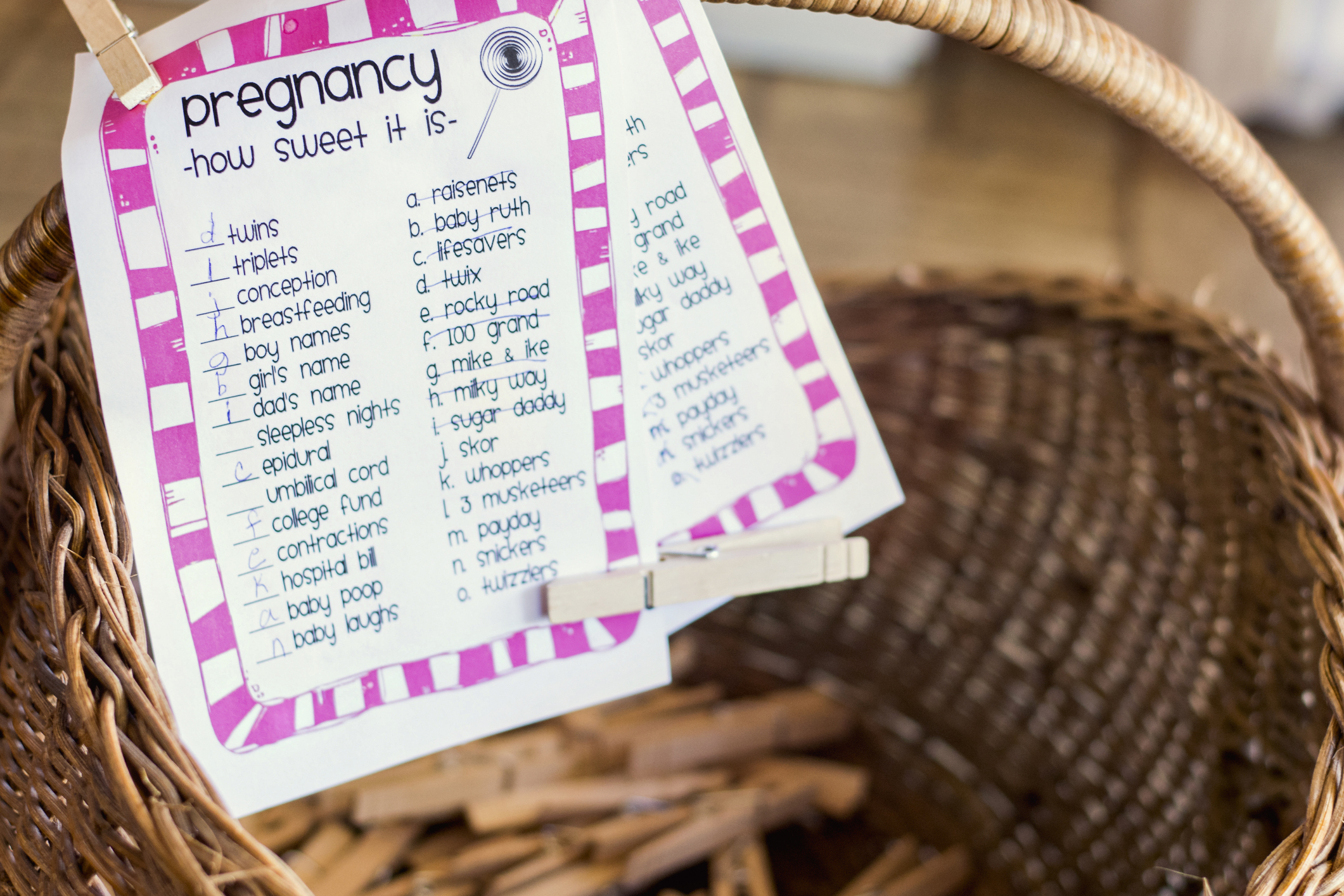 Baby shower games