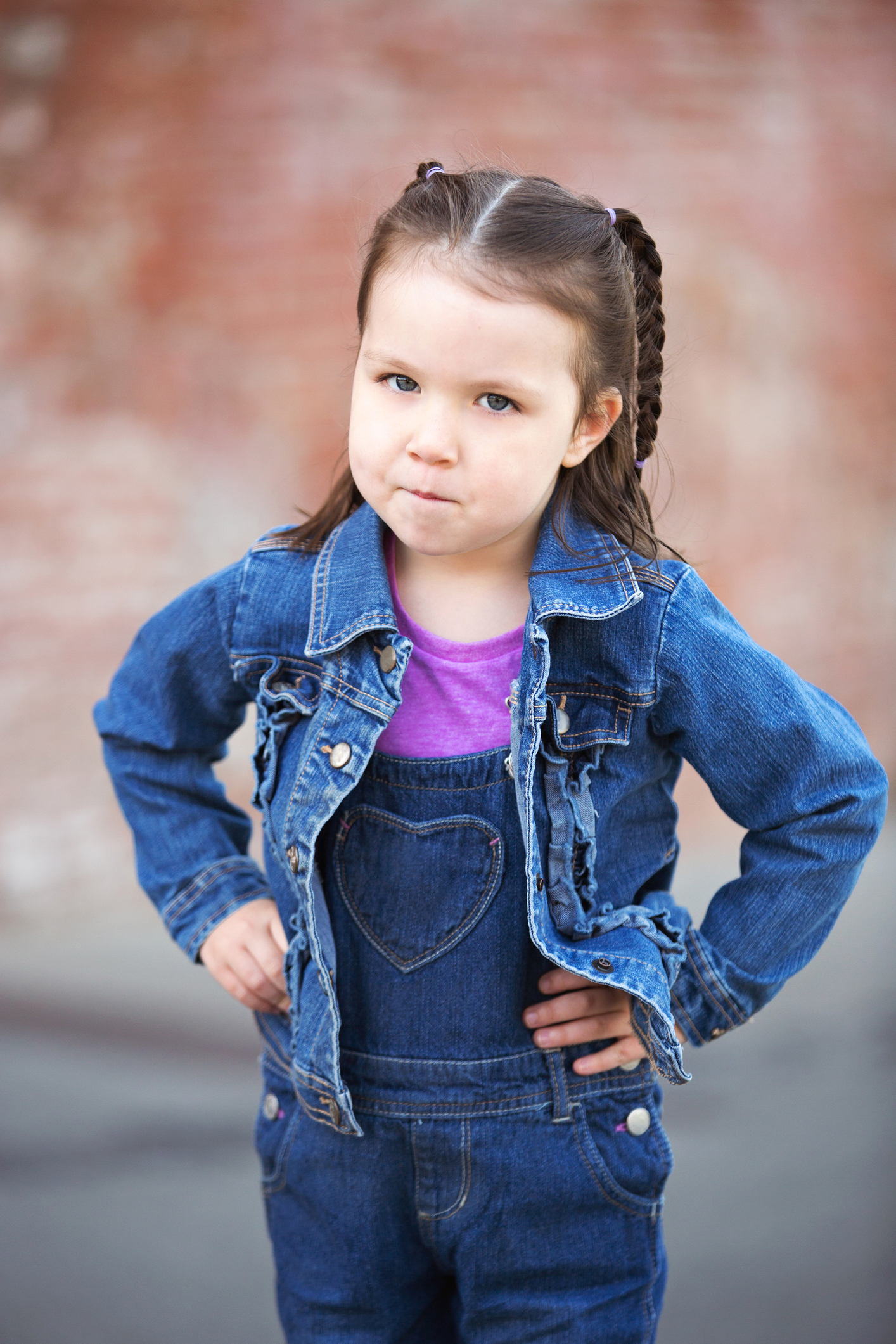 Adorable Little Girl Angry with Hands on Hips