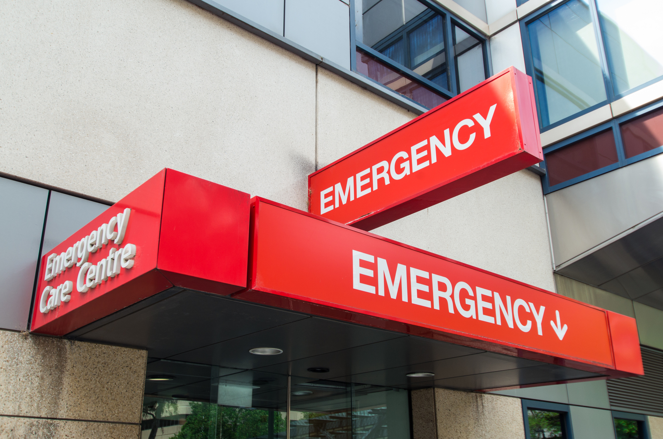 Hospital emergency department entrance