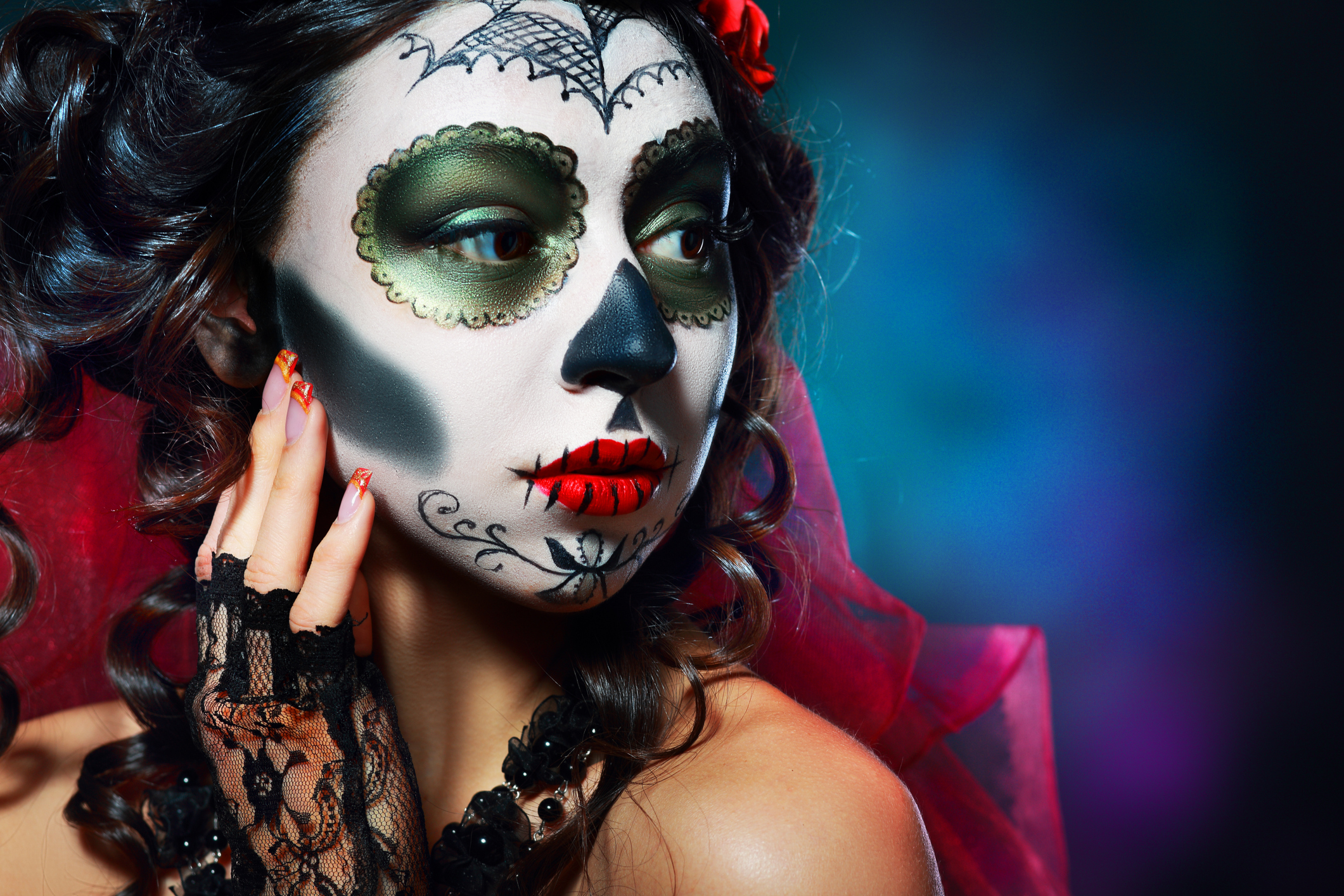 halloween make up sugar skull