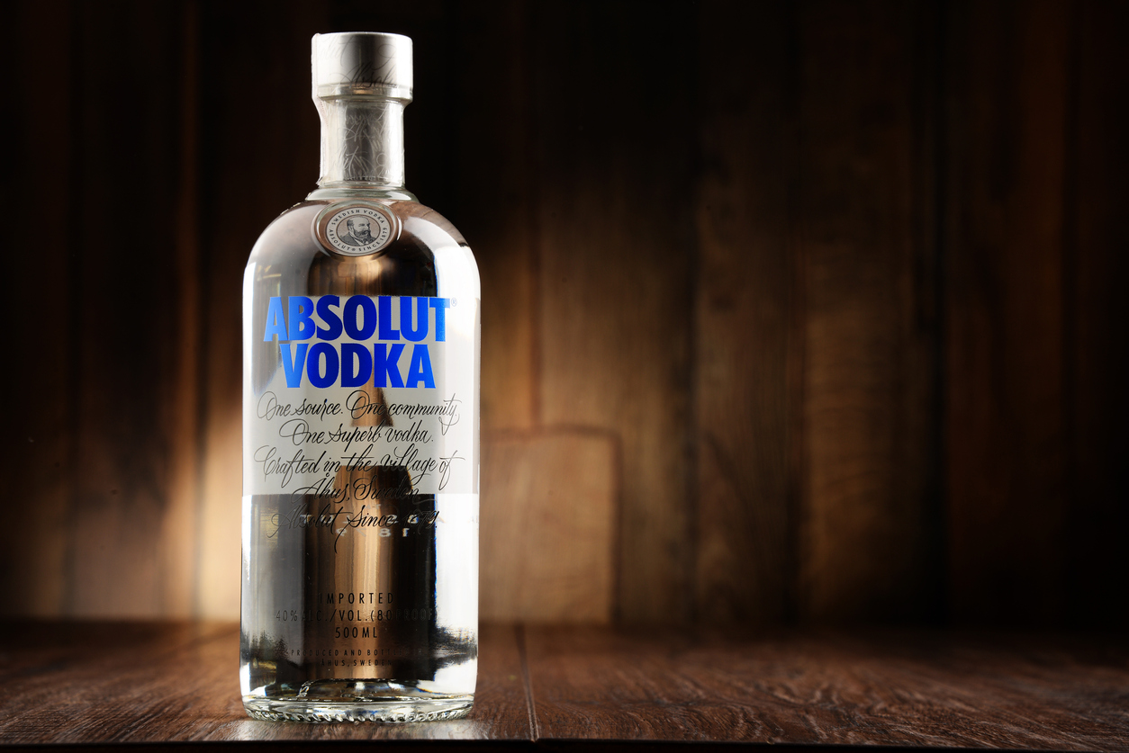 Bottle of Absolut Vodka