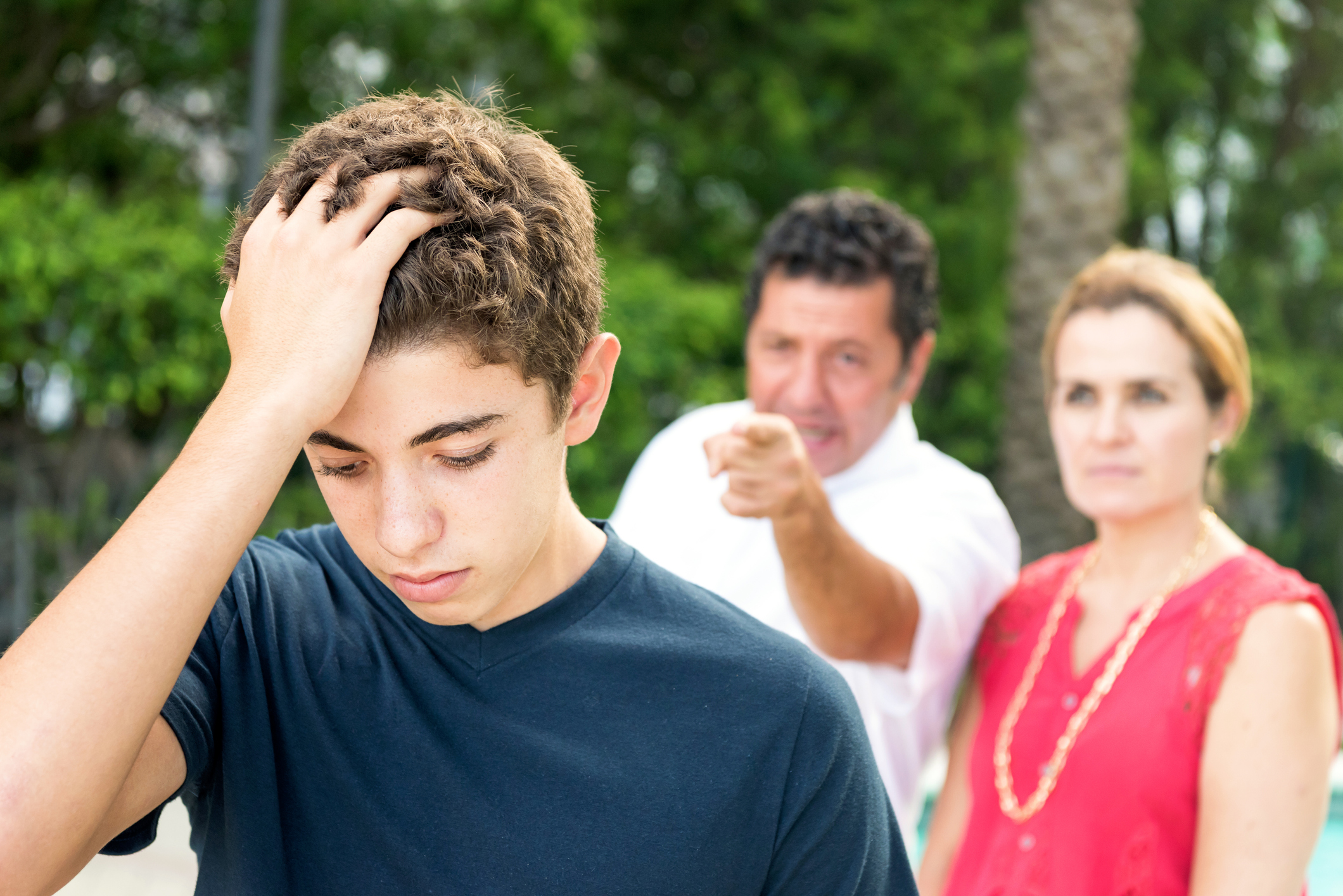 Teenage boy in troubles