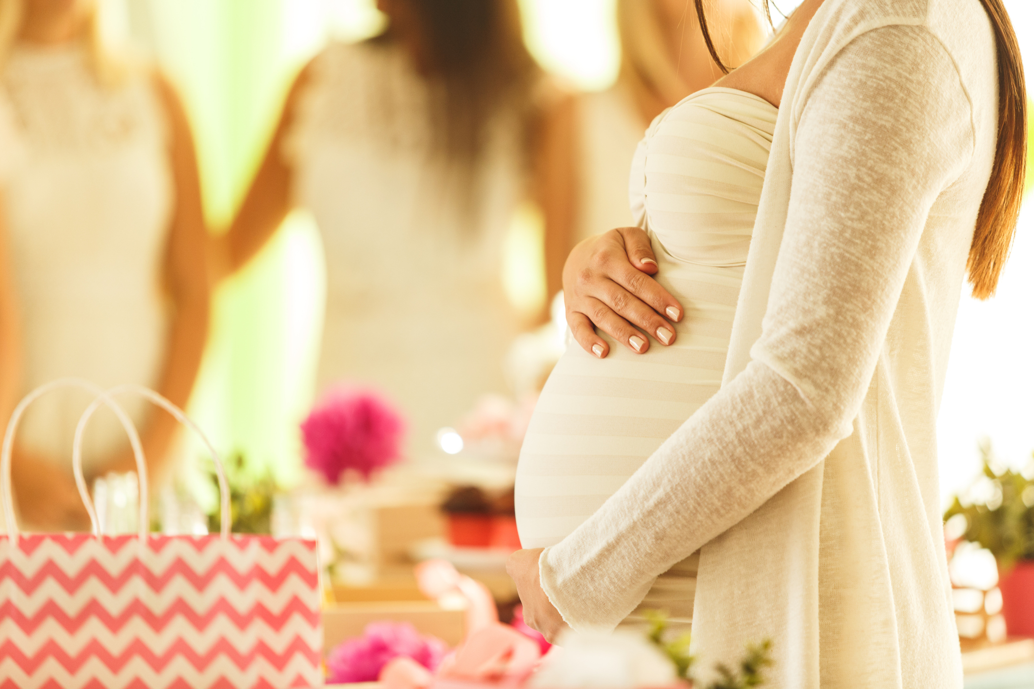 Pregnant woman at baby shower