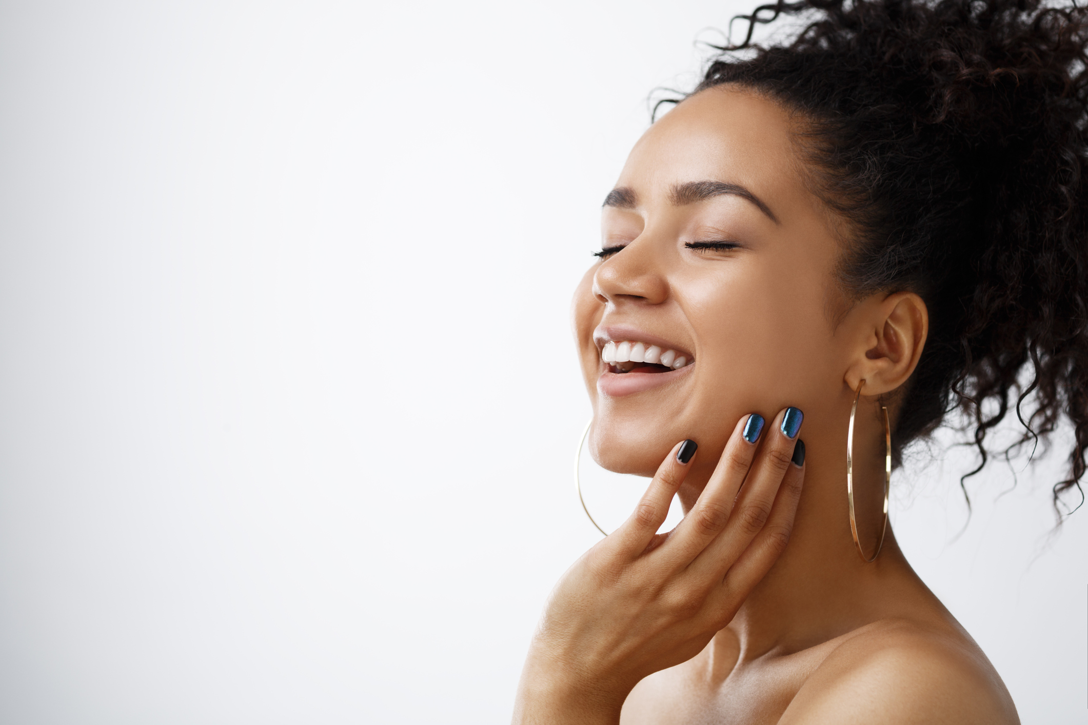 Beauty portrait of happy young woman