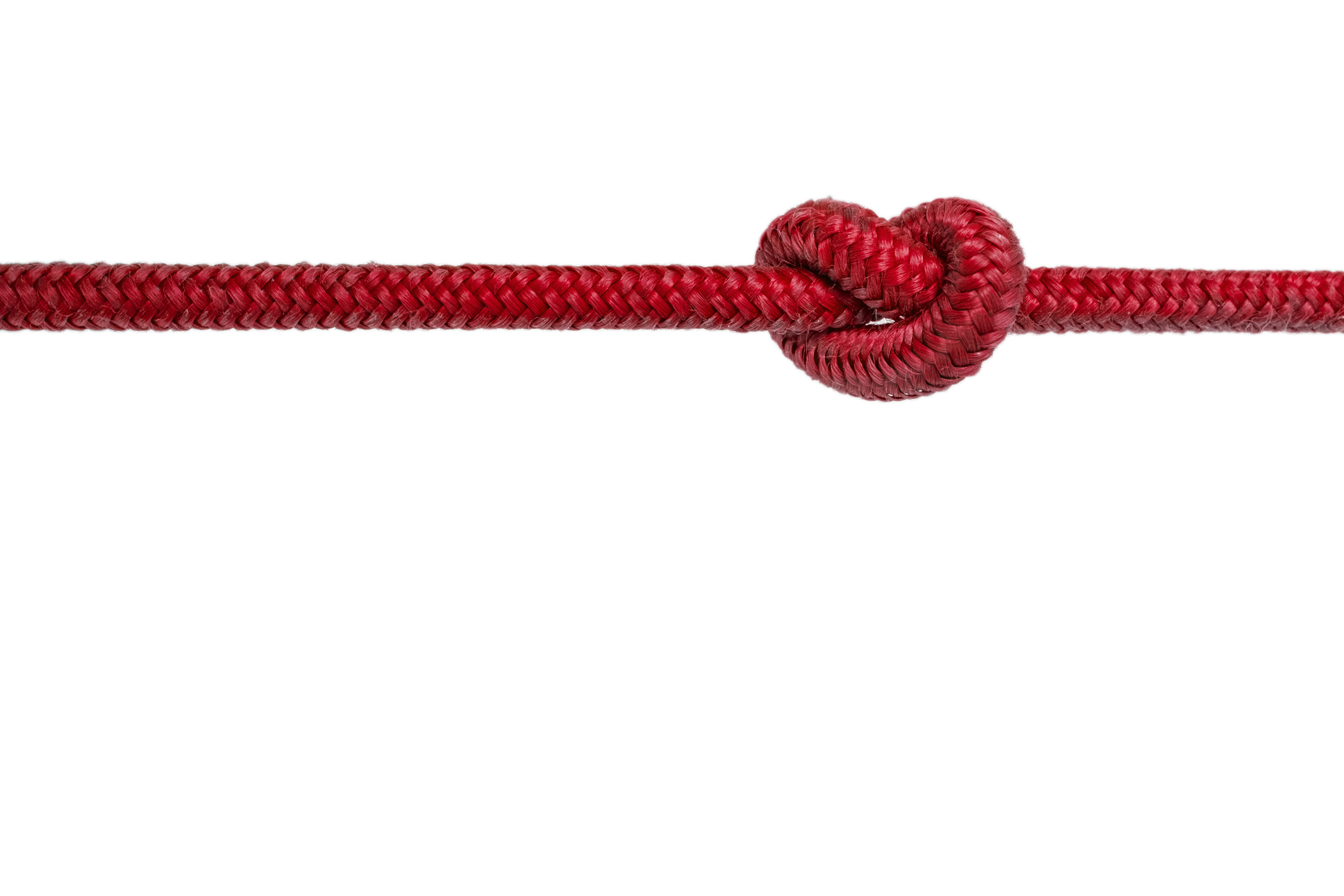 red rope with knot