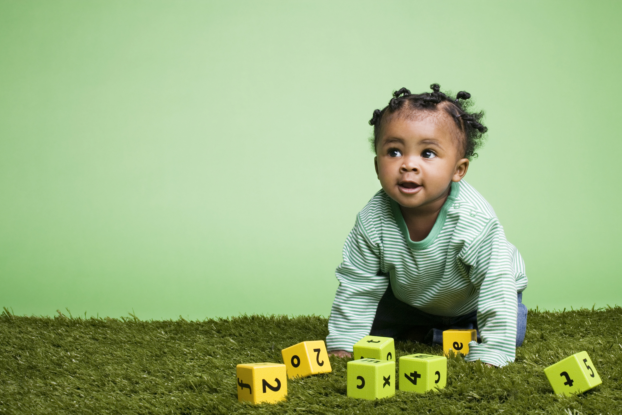 Baby with building blocks