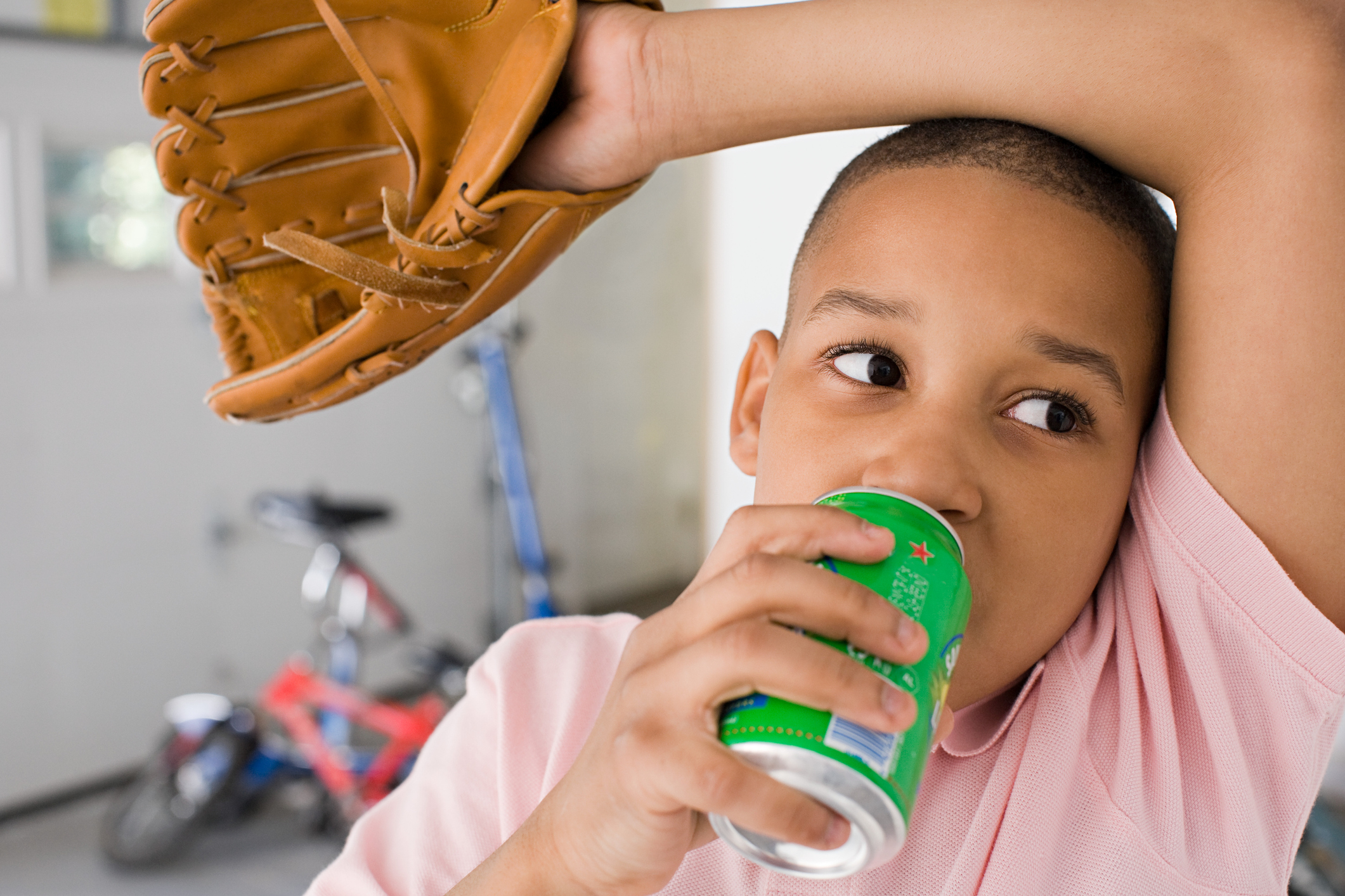 Boy drinking