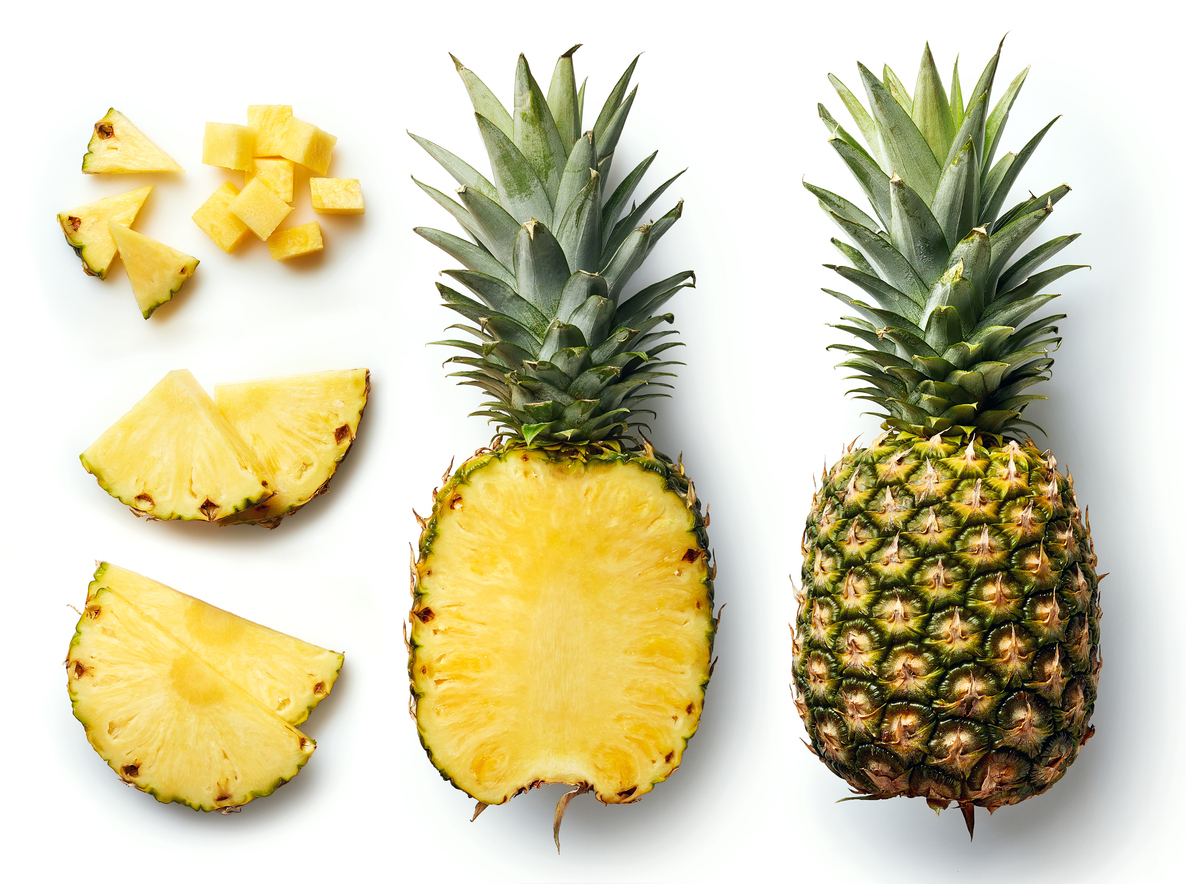 Fresh pineapple isolated on white background