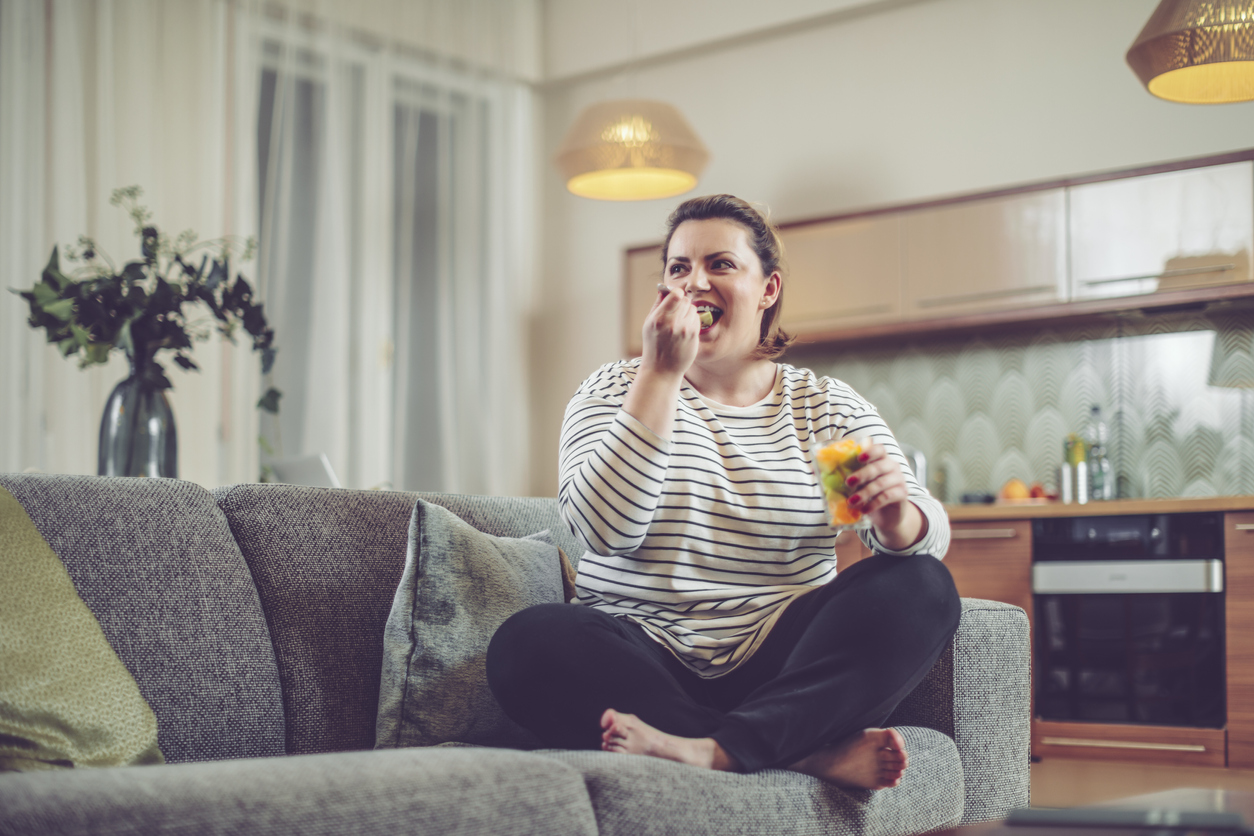 Young woman at home