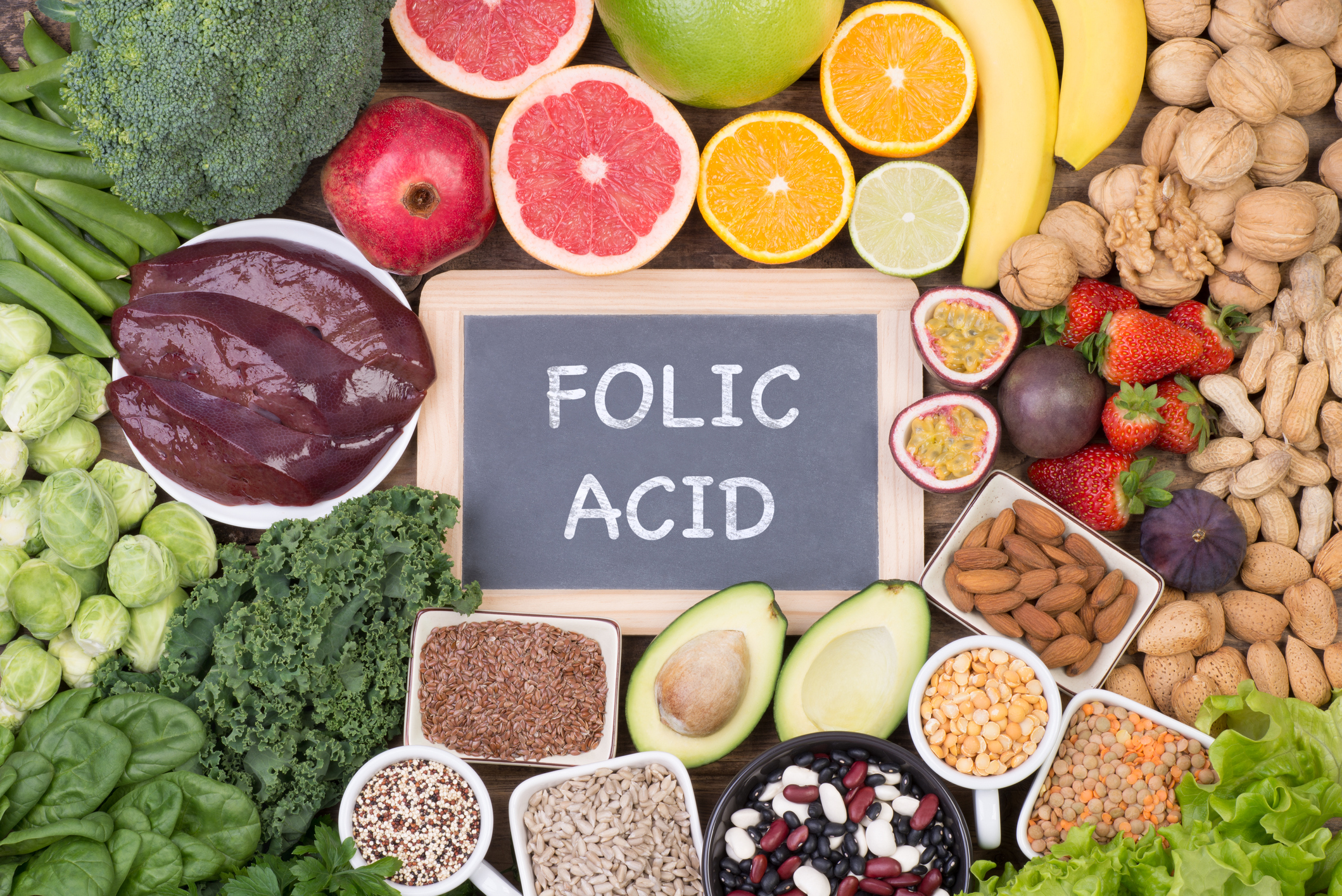 Food rich in folic acid