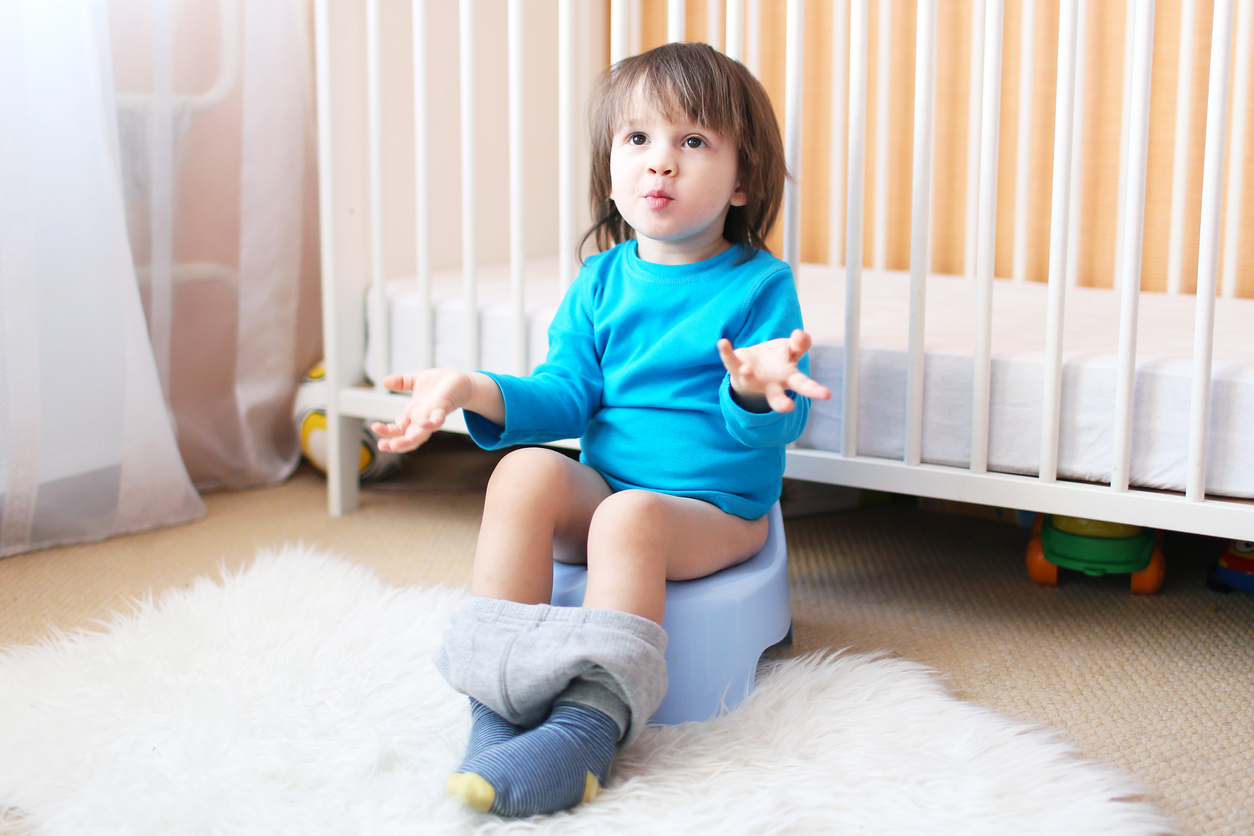 Little boy on potty