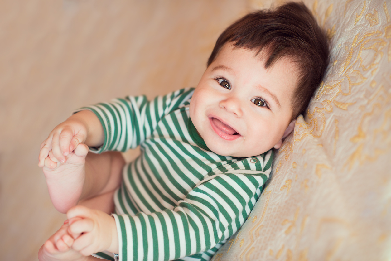 Portrait of happy beautiful baby