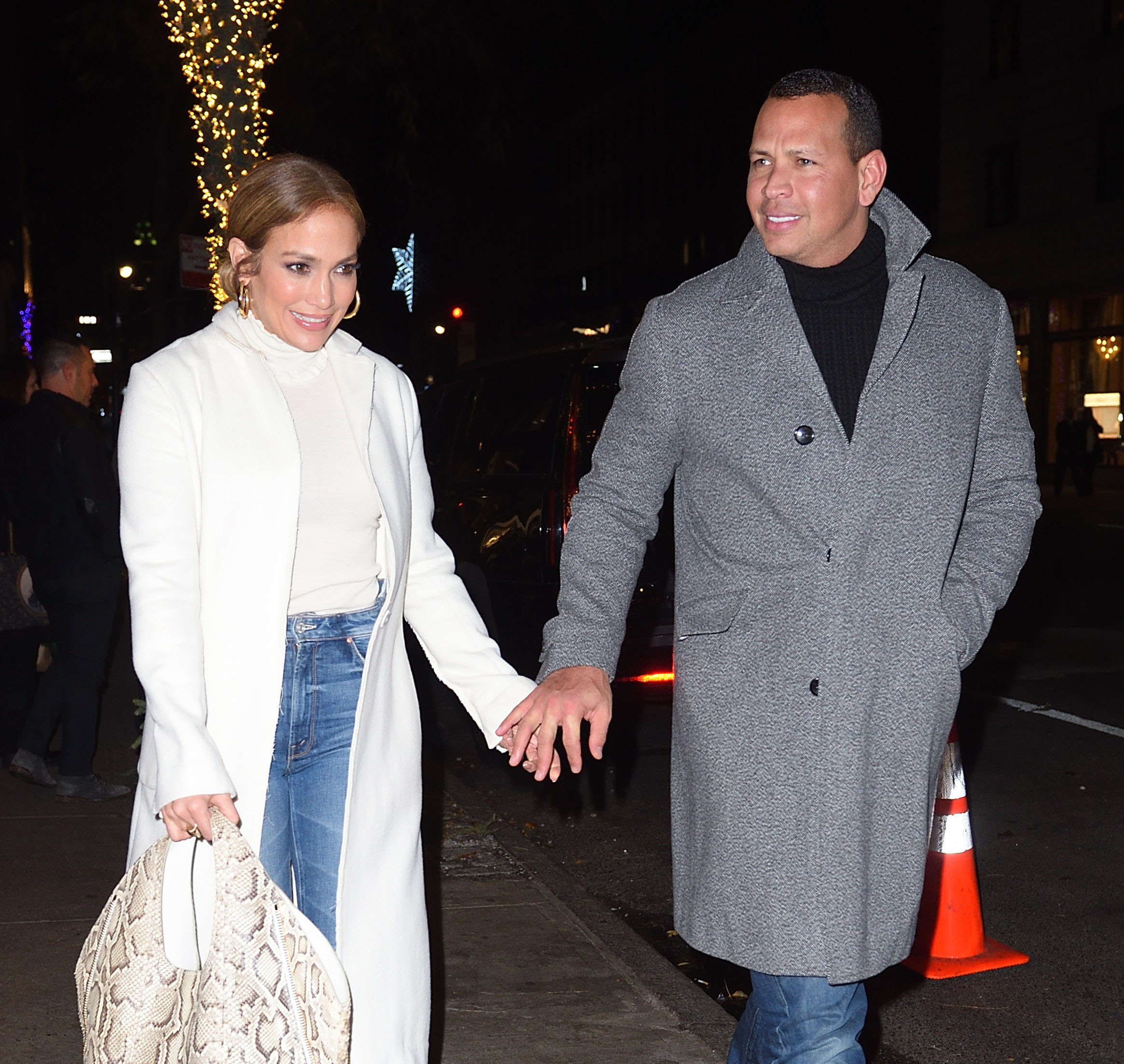 Jennifer Lopez and Alex Rodriguez out for dinner at NELLO Restaurant in NYC.