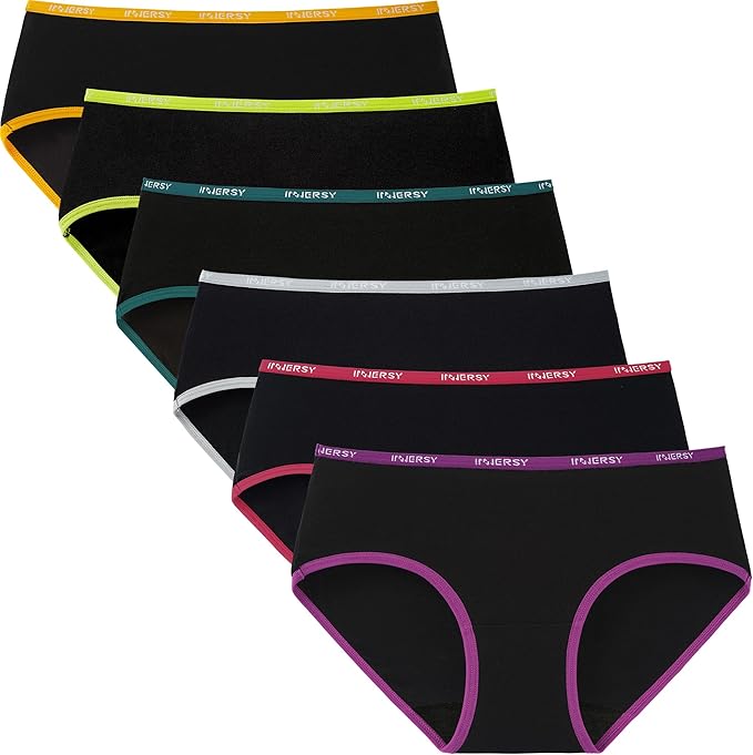 Black underwear with color blocking