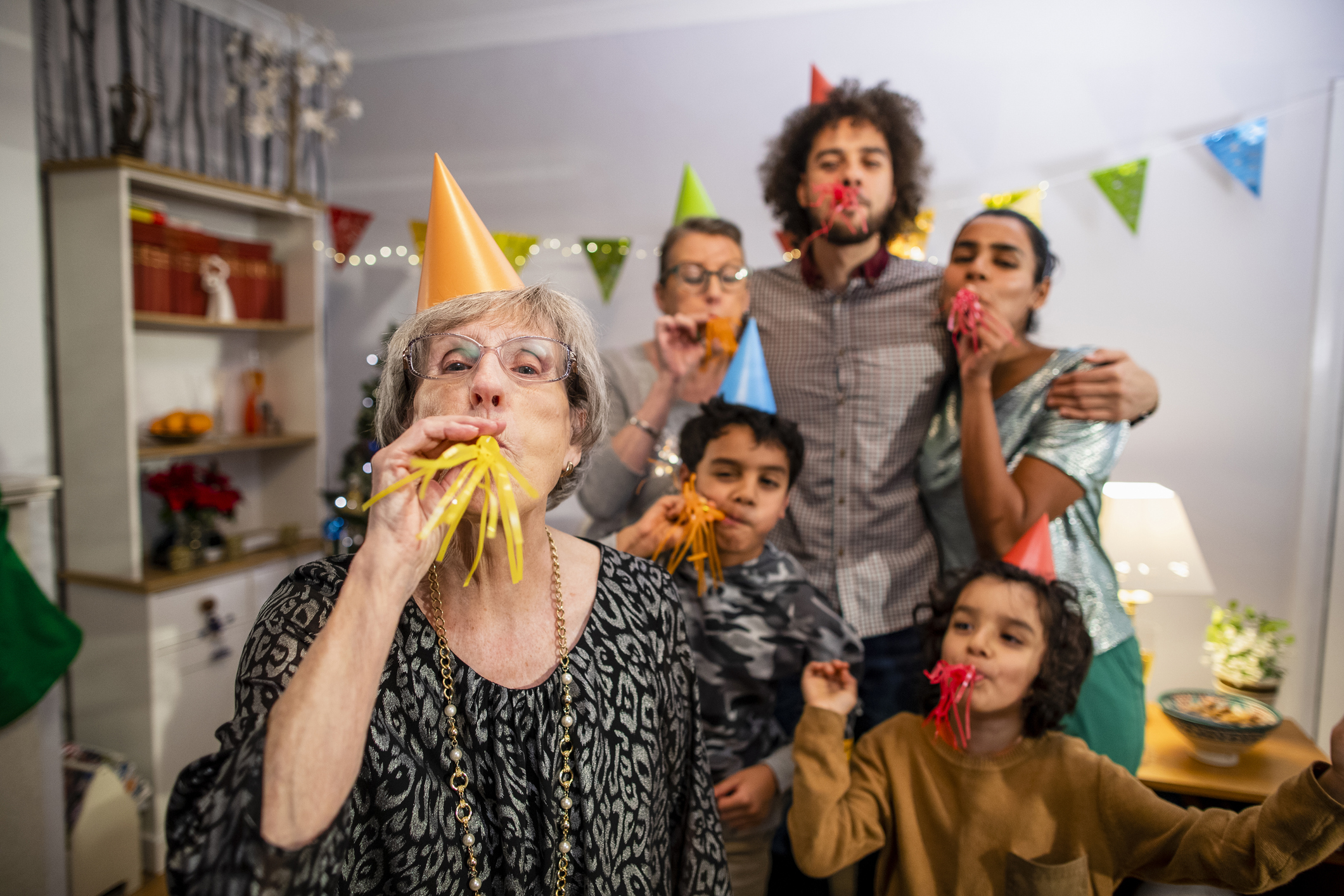 Loving Family Celebrating New Year