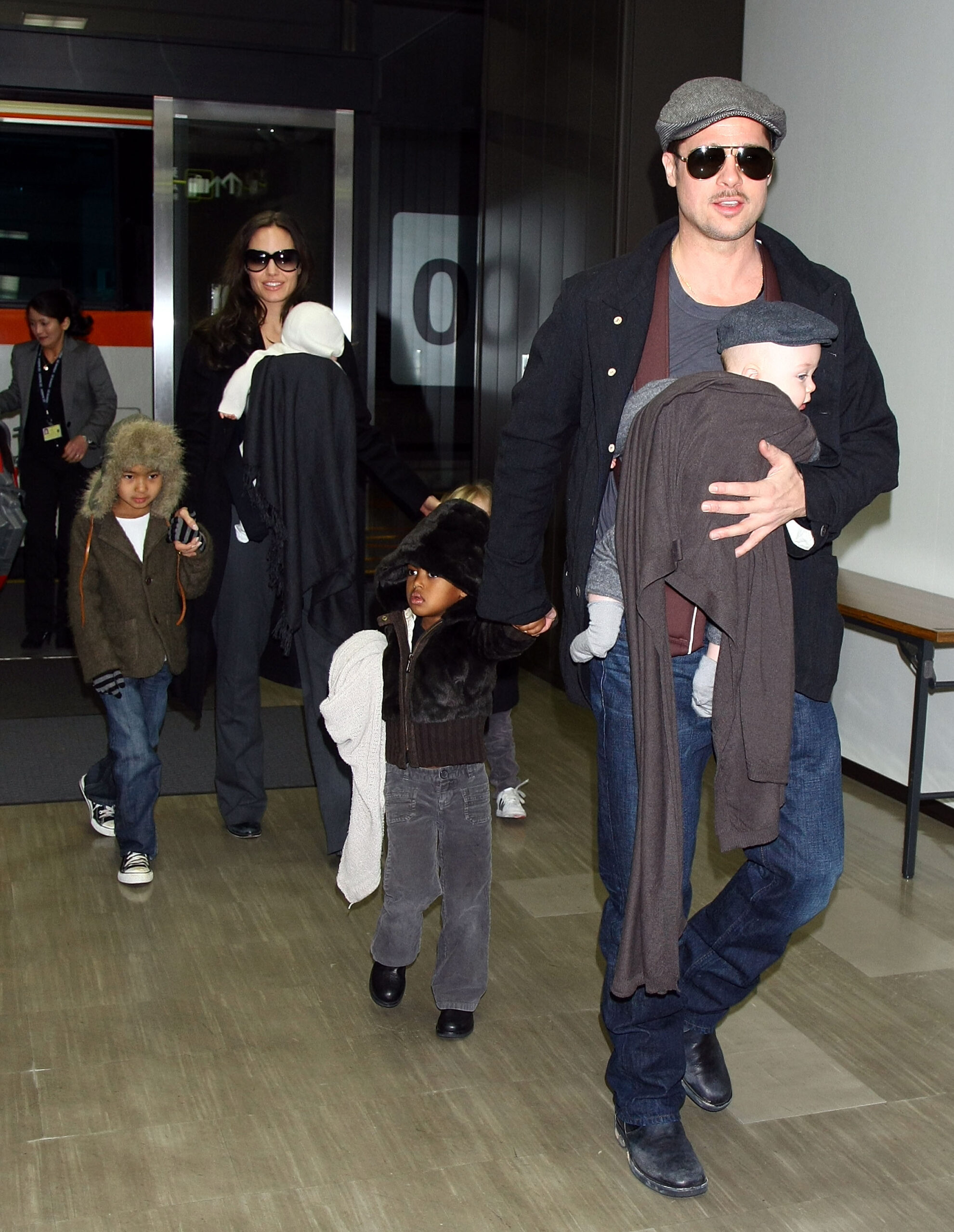 Brad Pitt And Angelina Jolie Arrive In Japan