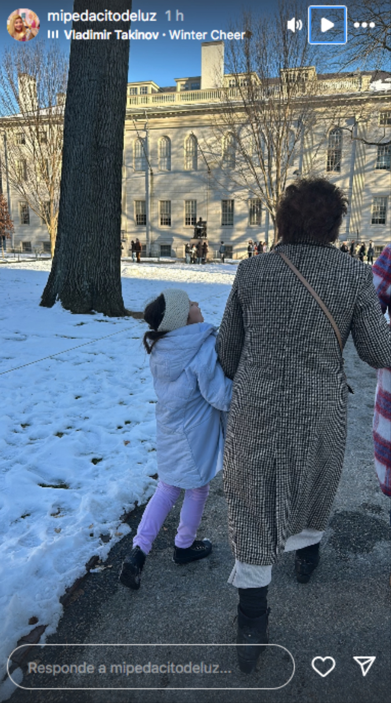 Amalia Victoria en la nieve