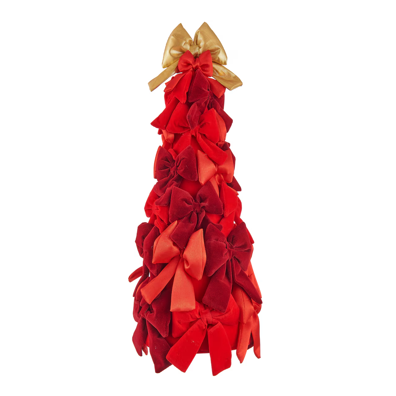 Red bow tabletop tree