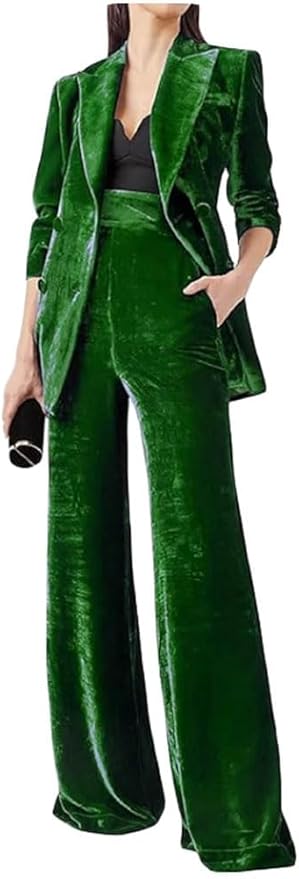 green Velvet suit