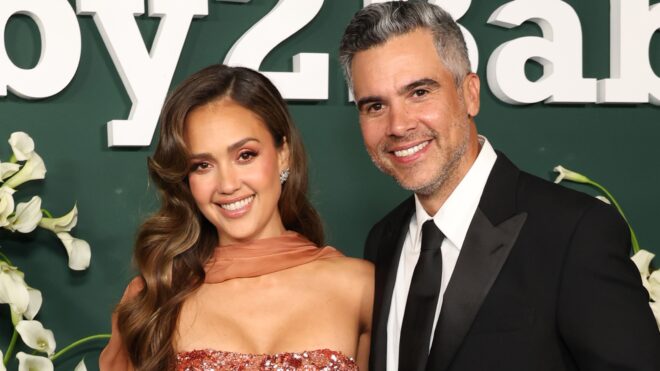 Jessica Alba and Cash Warren attend the 2024 Baby2Baby Gala at Pacific Design Center on November 09, 2024 in West Hollywood, California.