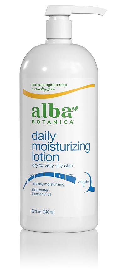 Alba Botanica Daily Moisturizing Lotion, Dry to Very Dry Skin, with Shea Butter and Coconut Oil