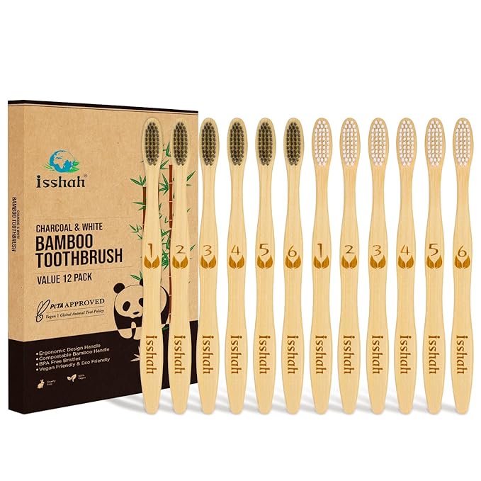 Biodegradable Eco-Friendly Natural Bamboo Charcoal Toothbrushes