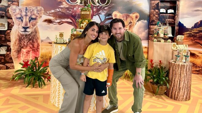 Messi y Antonela Roccuzzo en el cumpleaños 7 de Ciro