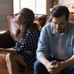 Young married couple going through relationship problems