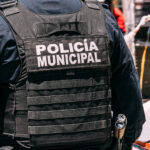 “Policia Municipal” on a Mexican Police Officer Uniform near the Border Crossing in Juárez, Mexico