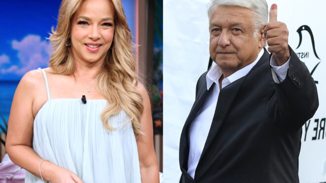 Adamari López y Manuel López Obrador