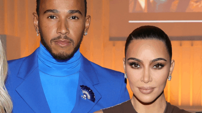 Lewis Hamilton and Kim Kardashian West