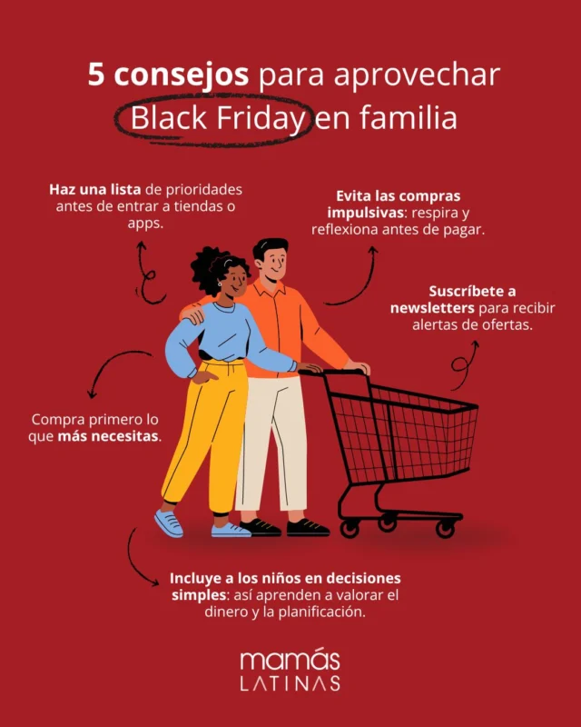 ¡Llegó el Black Friday! 🖤🛍️ Un día ideal para aprovechar ofertas… ¡y también para disfrutar en familia! Aquí te dejamos 5 consejos para vivirlo sin estrés y sacarle el máximo provecho juntos. ✨

#MamásLatinas #BlackFriday #Ofertas #Descuentos #TipsEnFamilia